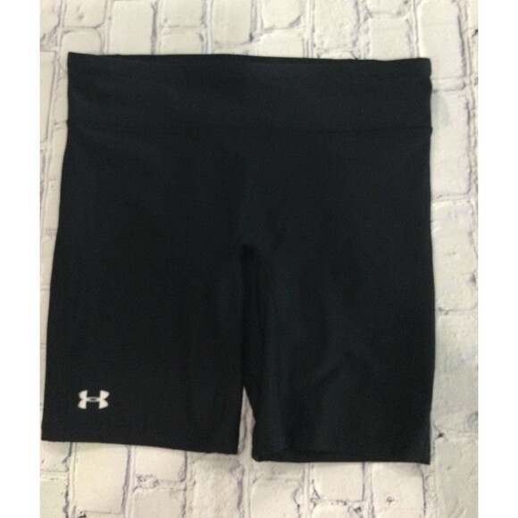 Under Armour Shorts Women’s Size M Color Black Compression Long Shorts - Picture 1 of 6